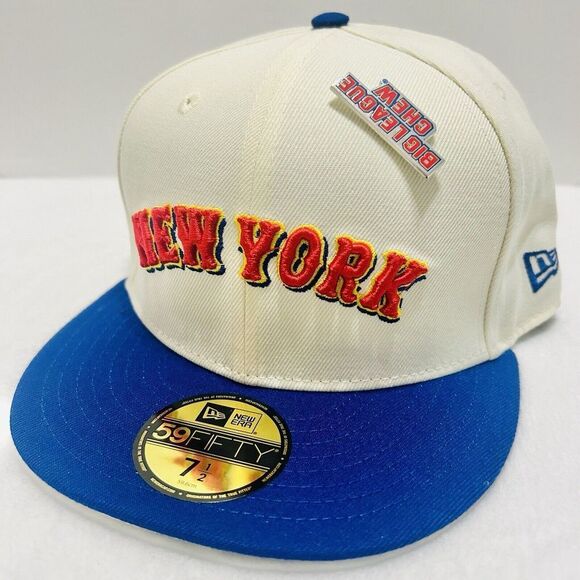 New Era New York Mets Big League Chew 59FIFTY Fitted Hat Cap White 7 1/2 - Picture 3 of 7